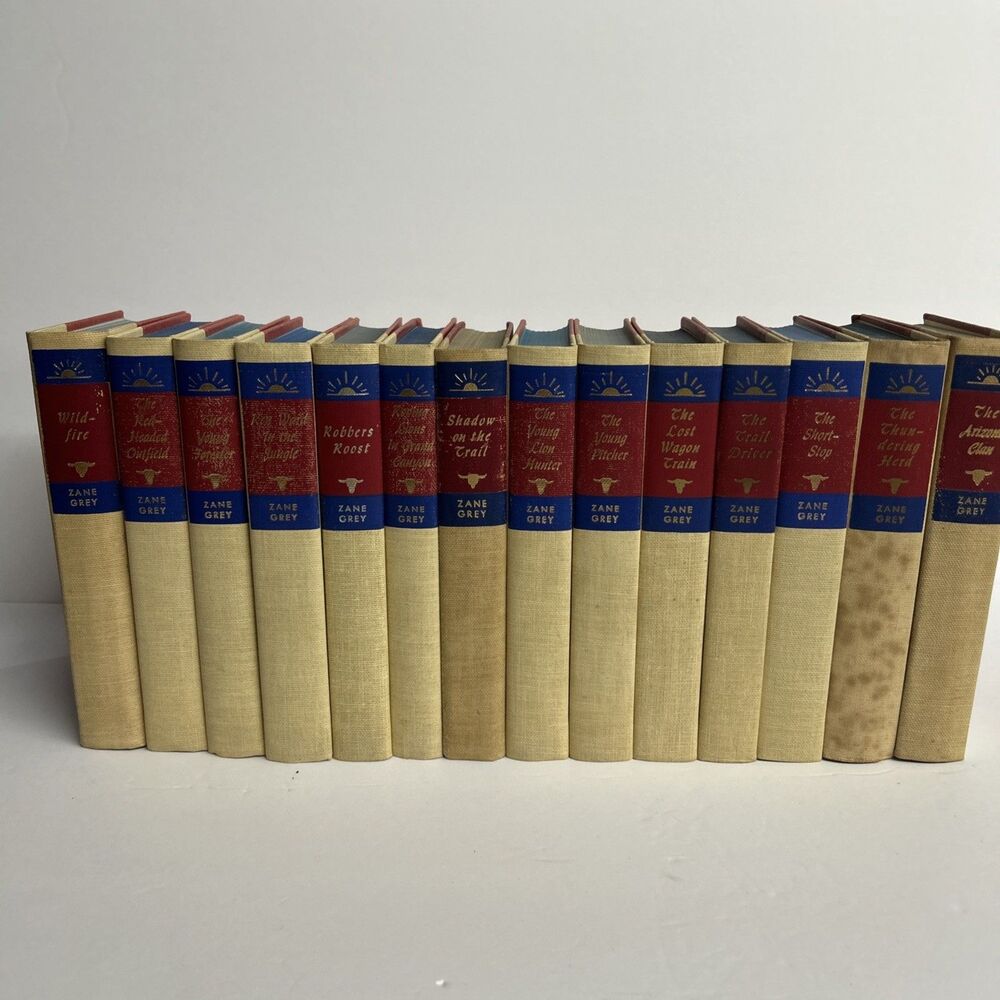 Instant Library Vintage  Zane Grey  Set Of 14 Books